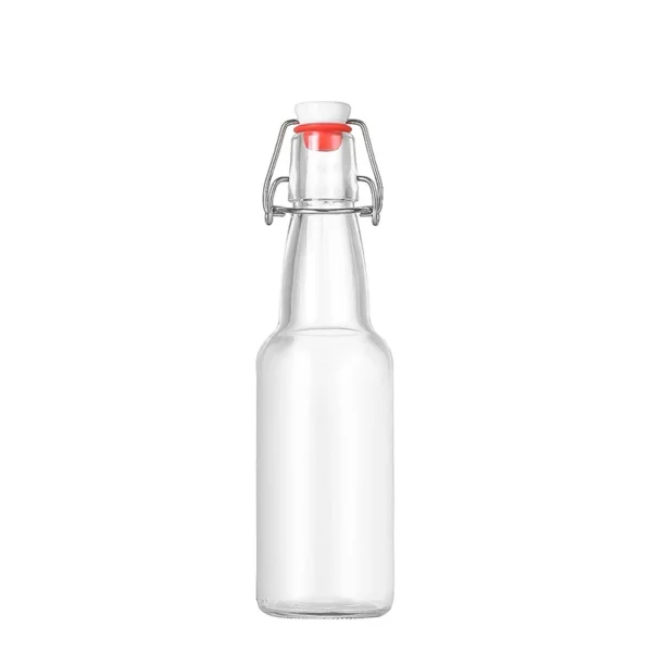 Swing Top Round Beer Drinking Beverage Glass Juice Bottle - Image 4