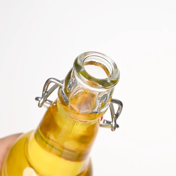 Swing Top Round Beer Drinking Beverage Glass Juice Bottle - Image 2