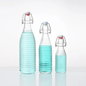 Classic Unique Glass Swing Top Bottle with Airtight Stopper Cap