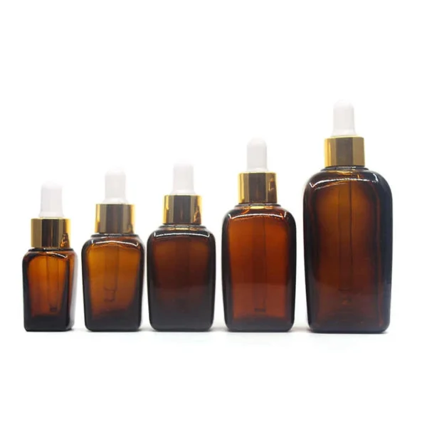 Square Amber Glass Liquid Reagent Pipette Bottle - Image 2