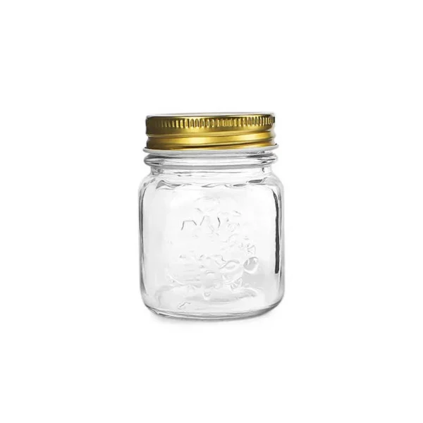 150ml Clear Mason Jar With Gold Lids 5oz Glass Food Jars - Image 2