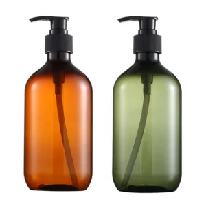 300ml 500ml Green Amber Hand Sanitizer Packaging Shampoo Lotion Pump Bottle