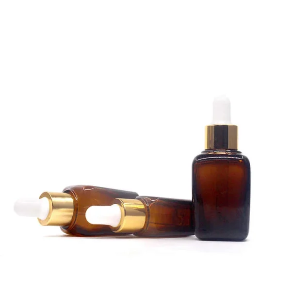 Square Amber Glass Liquid Reagent Pipette Bottle