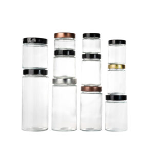 Recycled Candy Glass Jar With Iron Cap