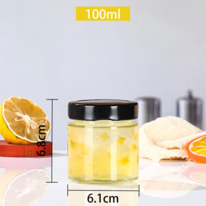 Recycled Candy Glass Jar With Iron Cap 10 O1CN 3