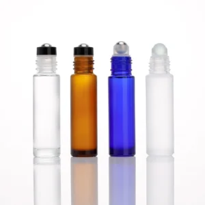 glass perfume bottle with roll on cap