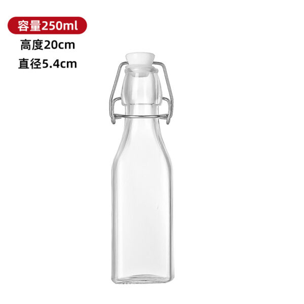Square 750ml Classic Beverage Glass Bottle with Screw Top Cap - Image 3