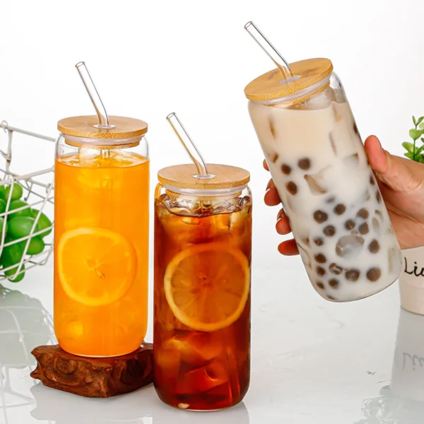 Food Grade 16oz Glass Cup 12oz Drinking Clear Glass Mug - Image 2