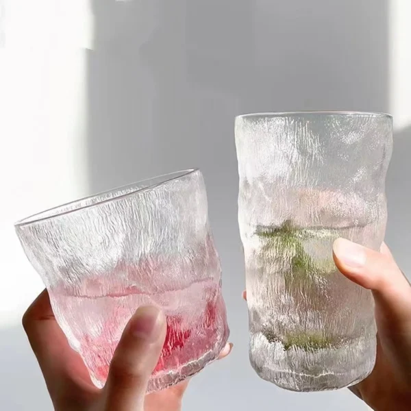 Multi-Functional Transparent Glacier Pattern Drinking Glasses Mug Glass Cup - Image 3
