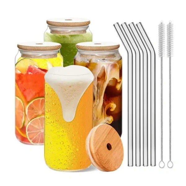 Food Grade 16oz Glass Cup 12oz Drinking Clear Glass Mug - Image 4