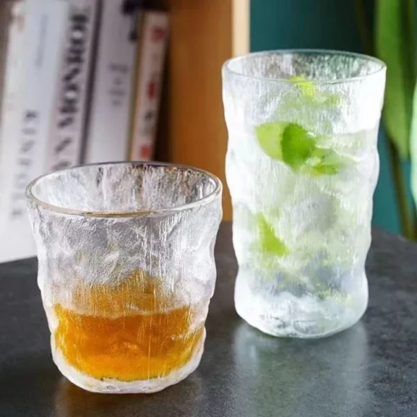 Multi-Functional Transparent Glacier Pattern Drinking Glasses Mug Glass Cup - Image 4