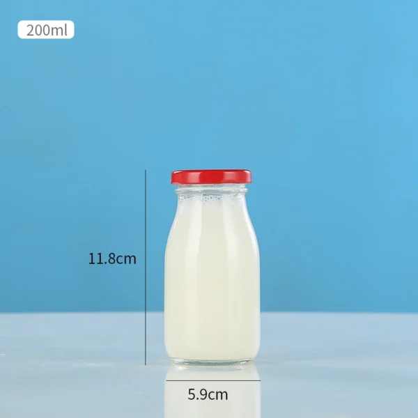 Food Grade Glass Milk Bottles With Lids - Image 2