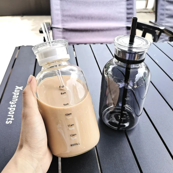 Colorful borosilicate glass water bottle - Image 5