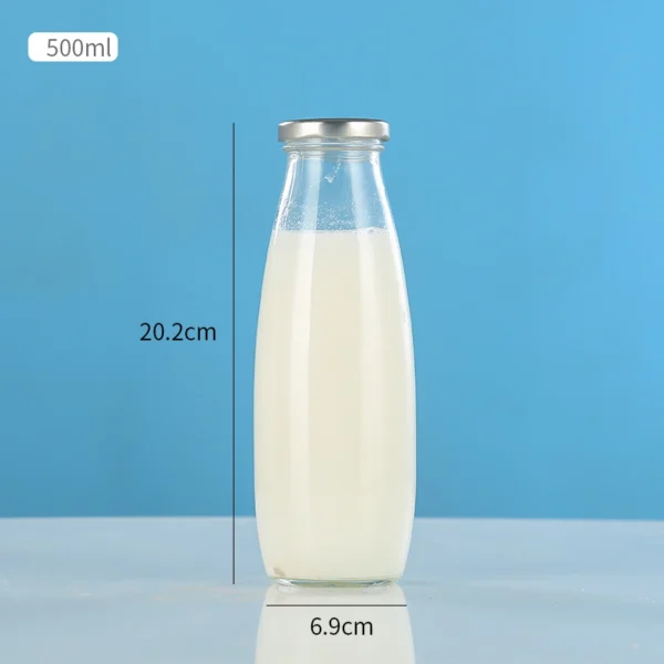 Food Grade Glass Milk Bottles With Lids - Image 5