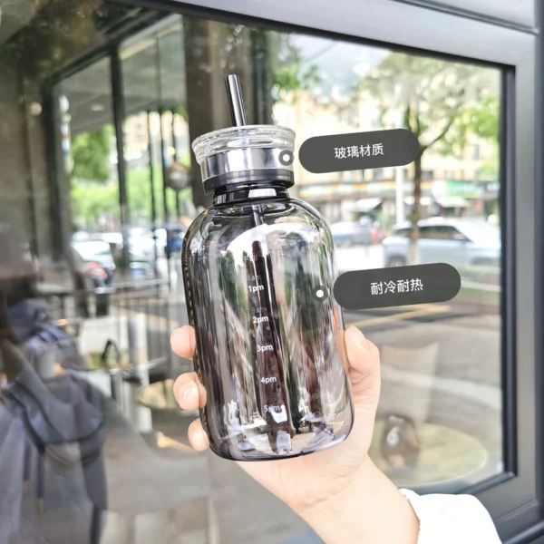 Colorful borosilicate glass water bottle - Image 7