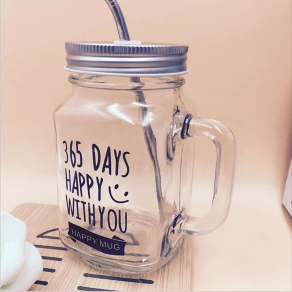 Clear 16 oz Mason Jar with Lid - Image 3
