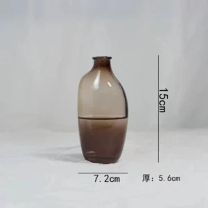 Glass Vase Clear Crystal Tabletop Decor for Home 7 2 4