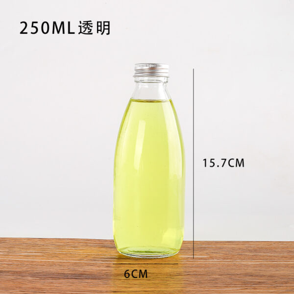 250ml Glass Milk Bottle with Screw Cap - Image 4