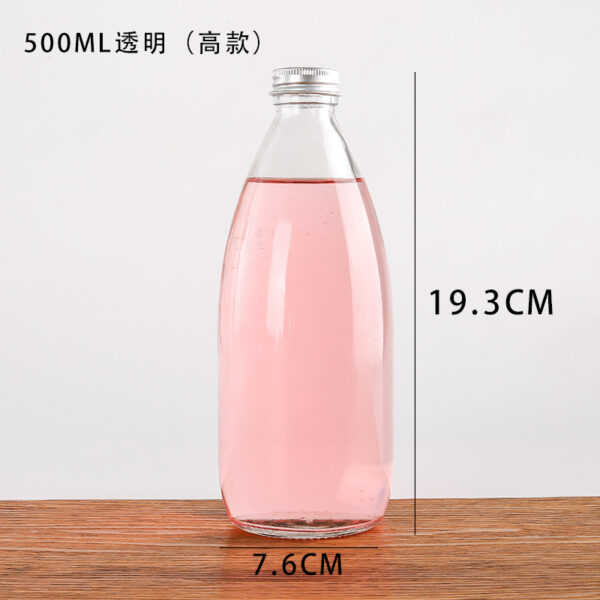 250ml Glass Milk Bottle with Screw Cap - Image 5