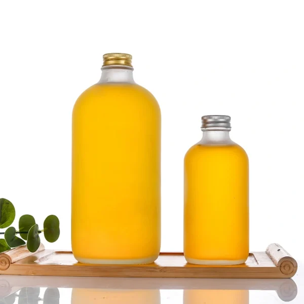 High quality clear glass Boston bottle - Image 8