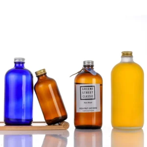 High quality clear glass Boston bottle
