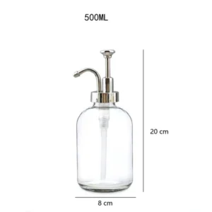 Stainless steel lotion vacuum pump glass bottle 7 3 3
