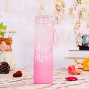 Wide Mouth Drinking Borosilicate Glass Water Bottle with Lid 12 4 14