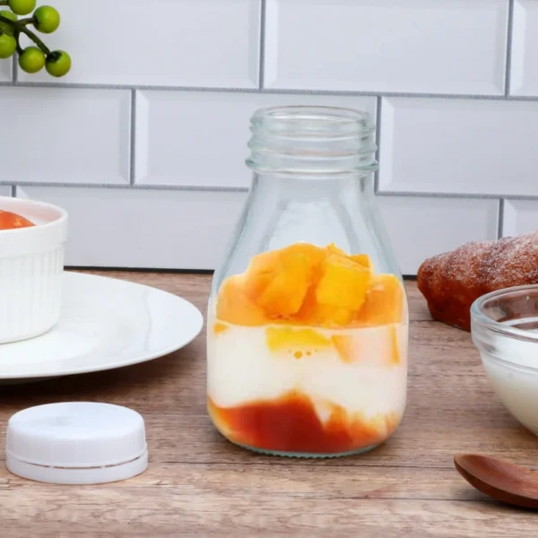 Reusable Glass Bottles with Lids for Milk - Image 5