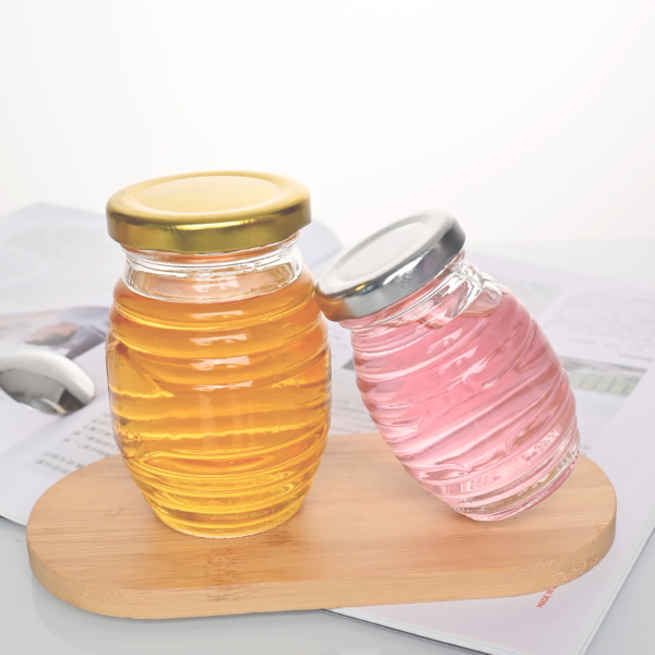 Round Shaped Glass Honey Jar with Tinplate Lid