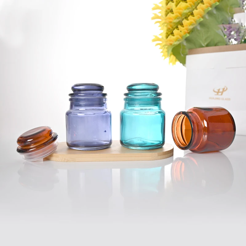 Customized Color Candle Jar Candy Jar with Cap 4 Customized Color Candle Jar Candy Jar with Cap - Image 4