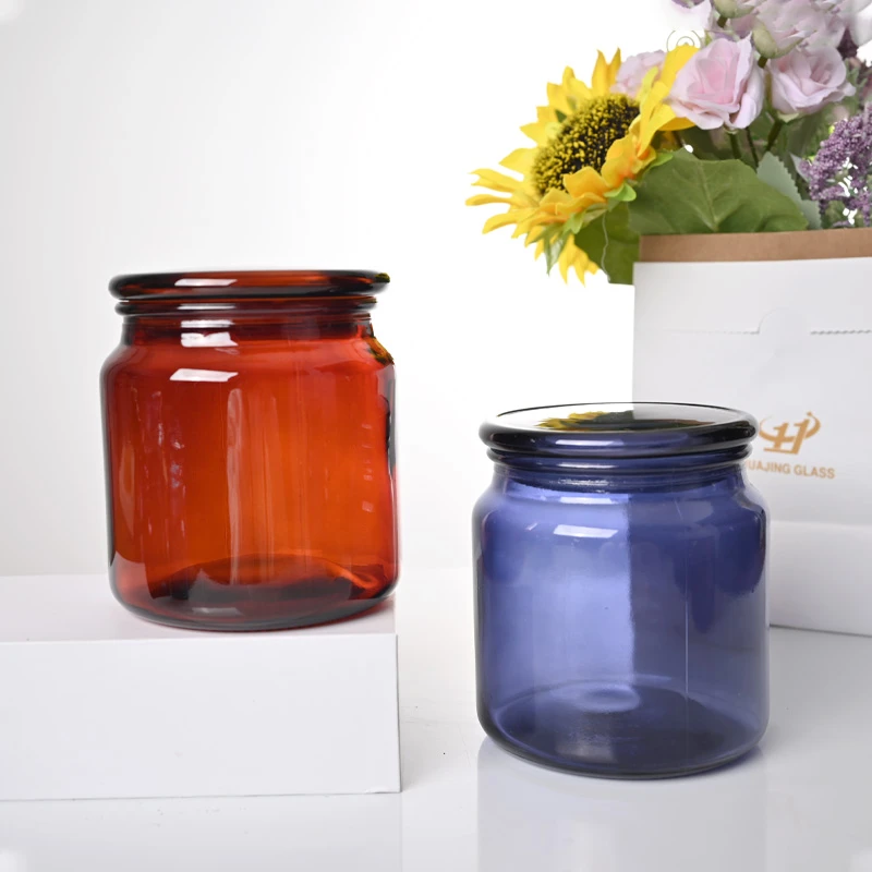 Customized Color Candle Jar Candy Jar with Cap 5 Customized Color Candle Jar Candy Jar with Cap - Image 5