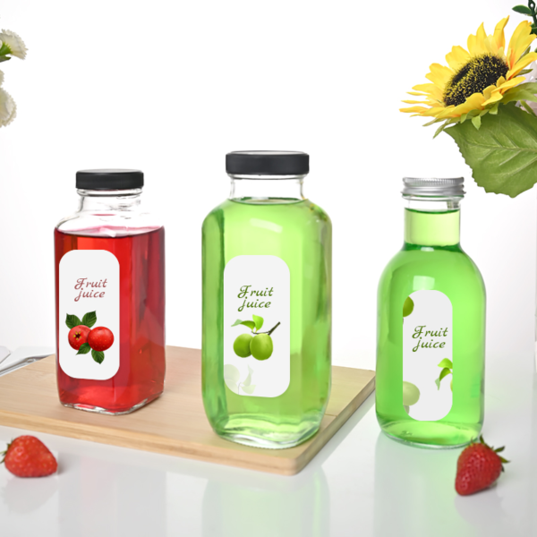 500ml Empty Juice Beverage Bottles with Screw Plastic Cap - Image 3