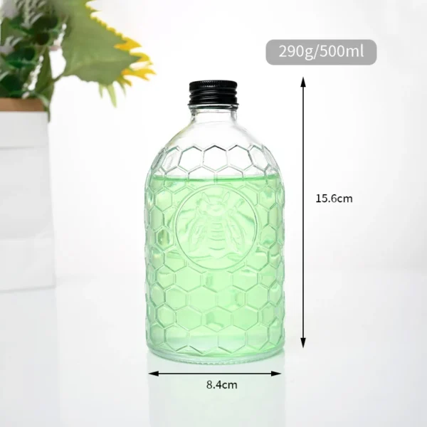 Customized 500ml Glass Honey Bottle - Image 2