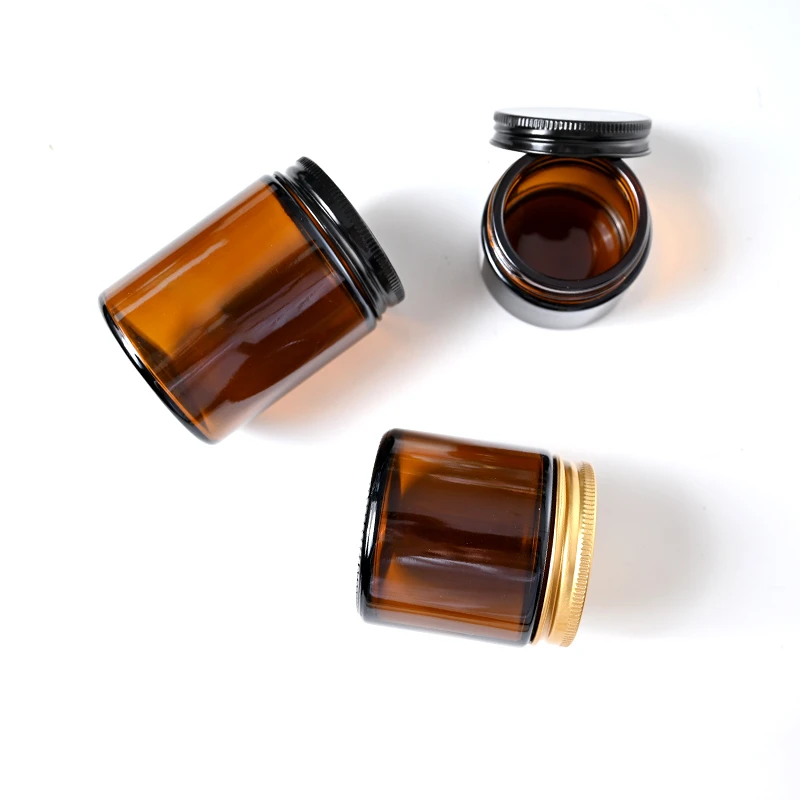 Amber Glass Candle Jar 3 Amber Glass Candle Jar - Image 3