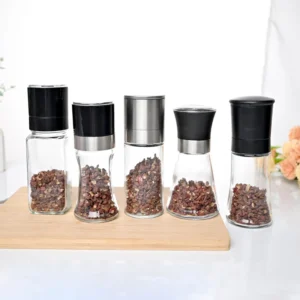 Stainless Steel Top Pepper Grinder Glass Bottle 5 DSC 8230
