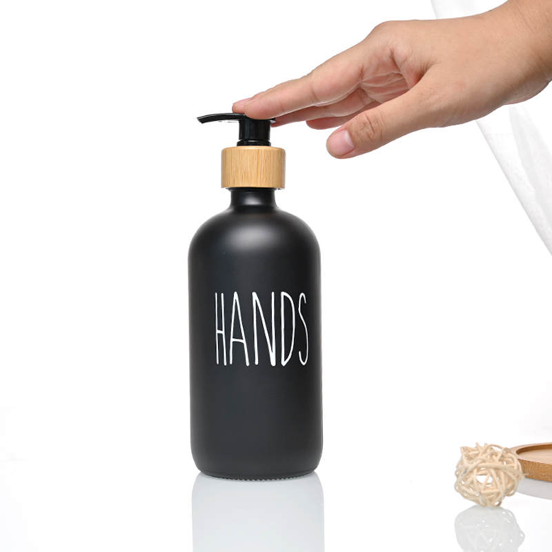 Empty Hand Wash Liquid Soap Bottles With Bamboo Pump 6 Empty Hand Wash Liquid Soap Bottles With Bamboo Pump - Image 6