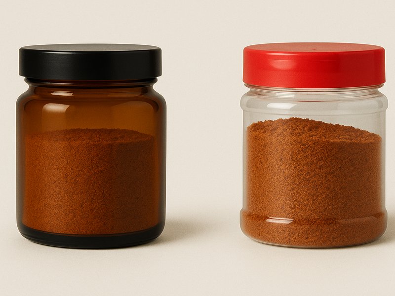 Glass and Plastic Spice Jars