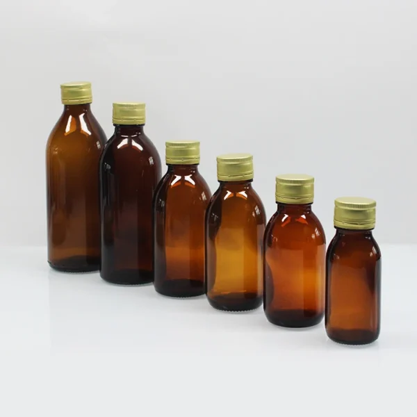 Amber Glass Medical Medicine Bottles - Image 2