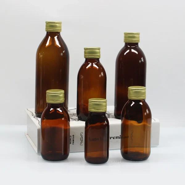 Amber Glass Medical Medicine Bottles - Image 3