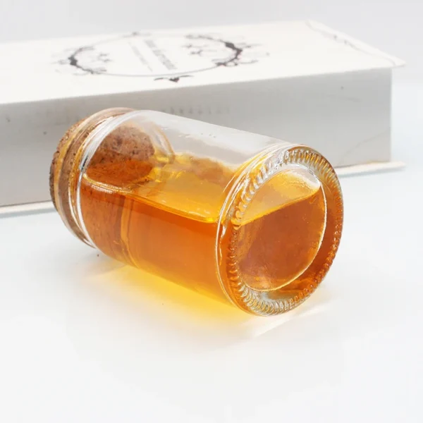 Glass Honey Jar with Wooden Cork and Wooden Spoon - Image 5