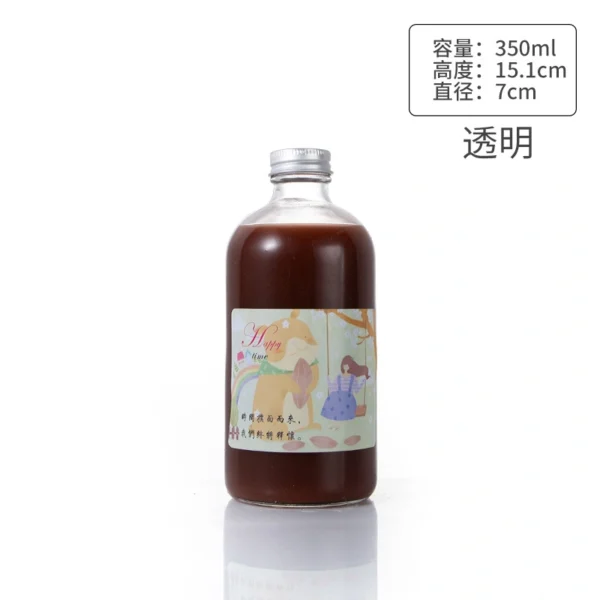 High quality clear glass Boston bottle - Image 6