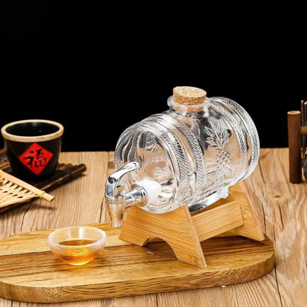 Wine Beverage Glass Juice Dispenser with Faucet - Image 5