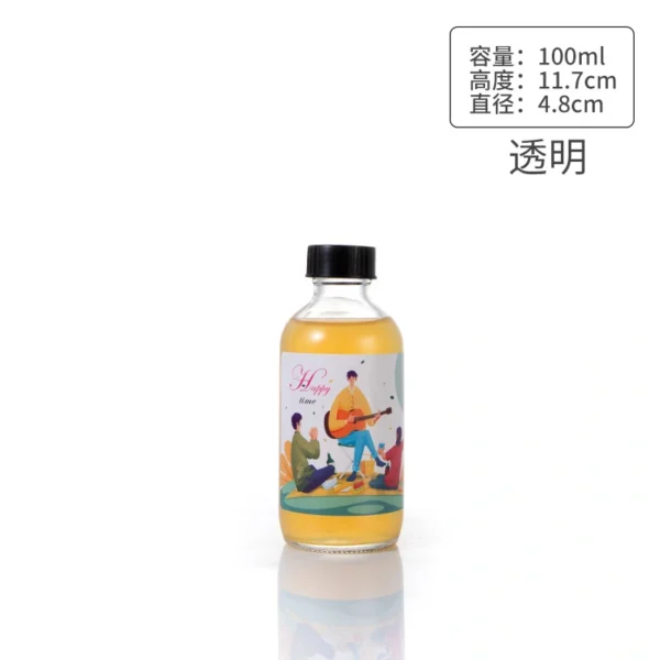 High quality clear glass Boston bottle - Image 2