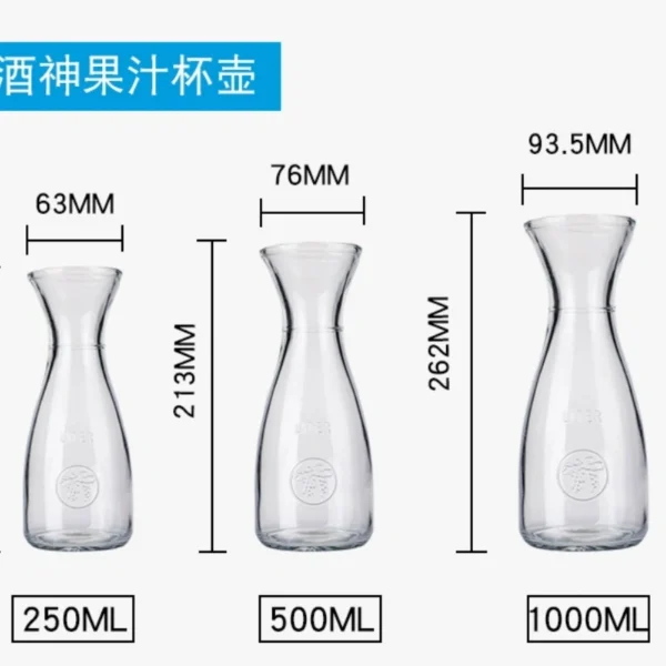 Transparent round glass milk bottle with lid