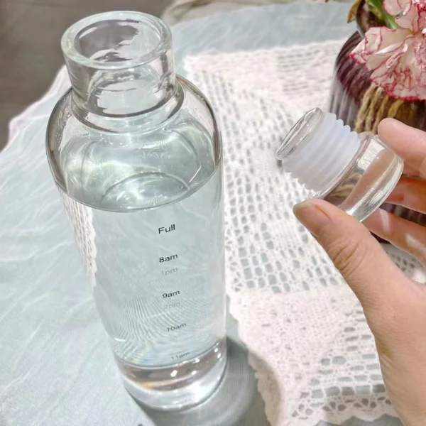 High Borosilicate Drinking Bottle With Sealing Glass Lid - Image 5