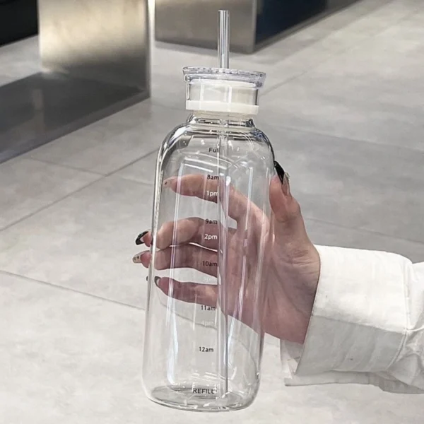 Colorful borosilicate glass water bottle - Image 3