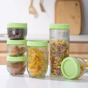 Hot selling 1000ml clear glass jar with lid