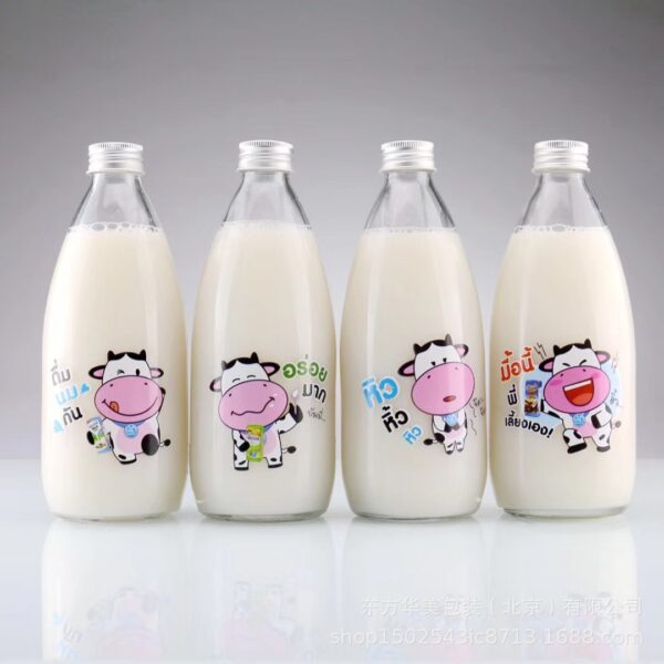 250ml Glass Milk Bottle with Screw Cap - Image 7