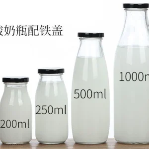 Food Grade Glass Milk Bottles With Lids