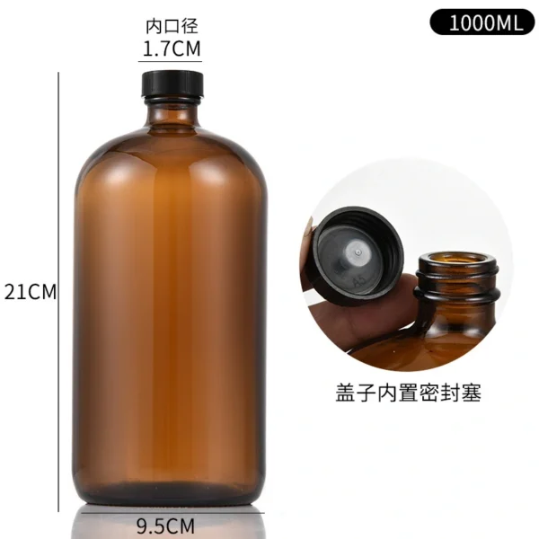 High quality clear glass Boston bottle - Image 7